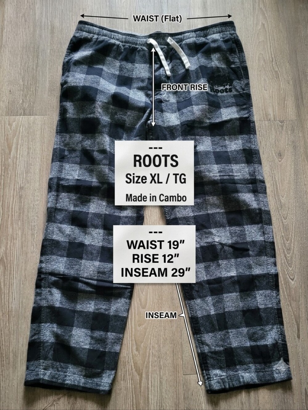 Roots Men's Buffalo Plaid Flannel Pajama Pants - Picture 2 of 6
